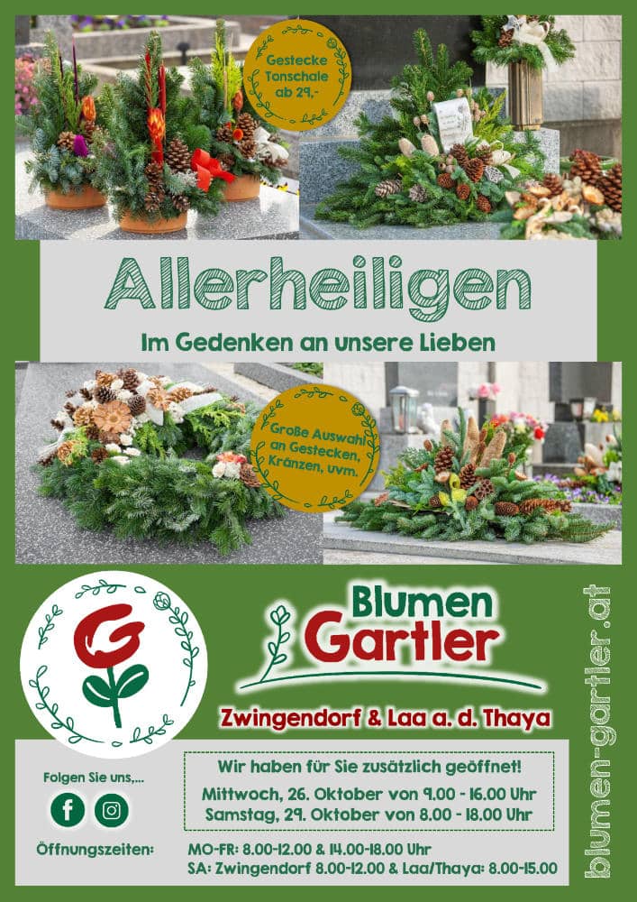 Allerheiligen Gestecke Flyer