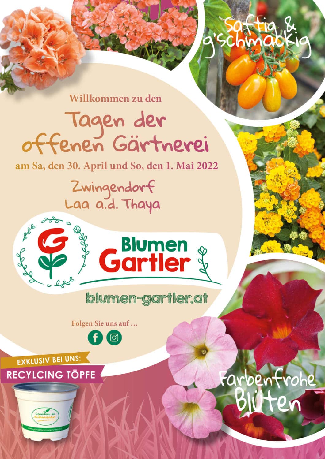Flyer Tag der offene Gärtnerei